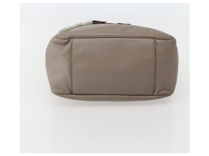 Borsa a mano Vala in pelle beige e oro Auth BA5832 di Salvatore Ferragamo D'oro - vista 9