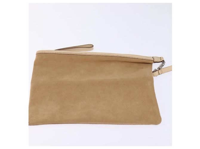 Salvatore Ferragamo Borsa a Spalla Gancini in Vinile Marrone Argento Auth 135345 - vista 20
