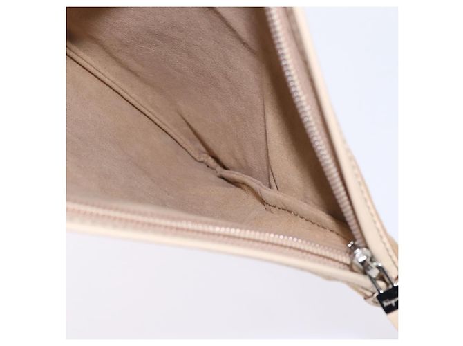 Salvatore Ferragamo Borsa a Spalla Gancini in Vinile Marrone Argento Auth 135345 - vista 22