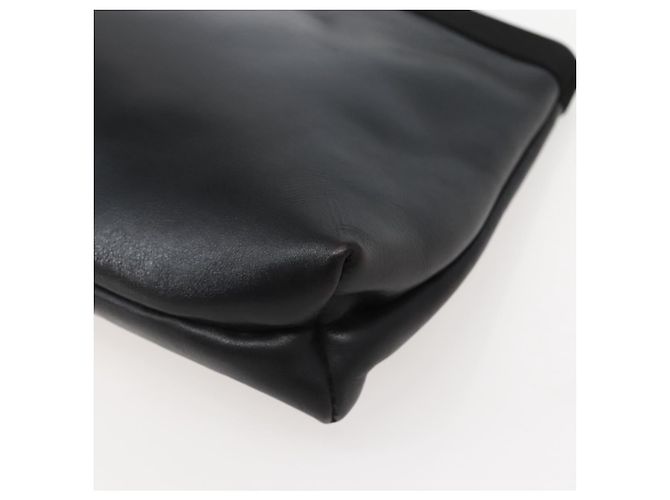 Borsa a Spalla Vala in Pelle Nera e Oro Auth BA6076 di Salvatore Ferragamo Nero D'oro - vista 10