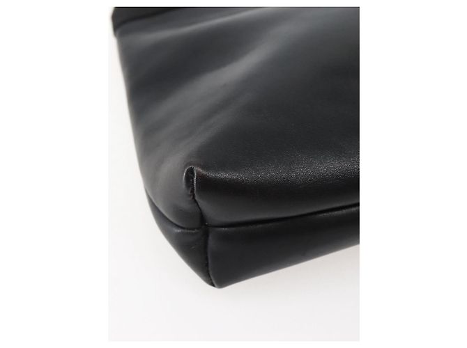 Borsa a Spalla Vala in Pelle Nera e Oro Auth BA6076 di Salvatore Ferragamo Nero D'oro - vista 11