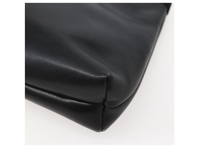 Borsa a Spalla Vala in Pelle Nera e Oro Auth BA6076 di Salvatore Ferragamo Nero D'oro - vista 12