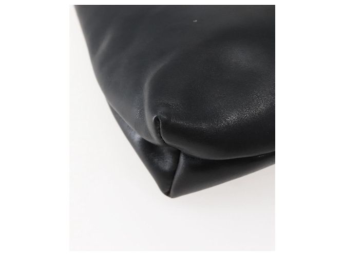 Borsa a Spalla Vala in Pelle Nera e Oro Auth BA6076 di Salvatore Ferragamo Nero D'oro - vista 13