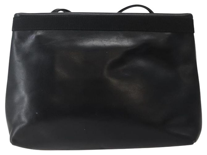 Borsa a Spalla Vala in Pelle Nera e Oro Auth BA6076 di Salvatore Ferragamo Nero D'oro - vista 3