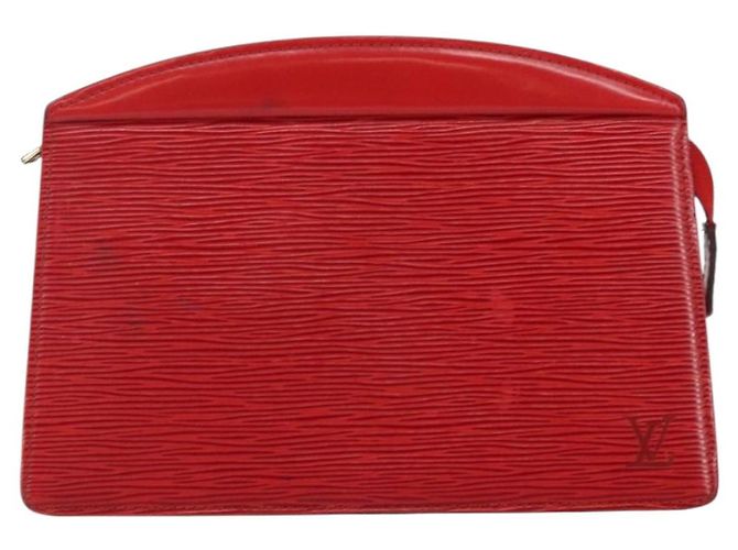 LOUIS VUITTON Epi Trousse Crete Clutch Rossa M48407 LV Auth BA5996 Rosso - vista 13