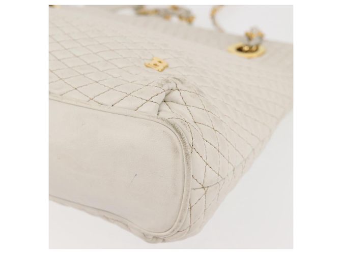 BALLY Borsa a Spalla a Catena in Pelle Bianca e Oro Auth BA5895 Bianco D'oro - vista 11