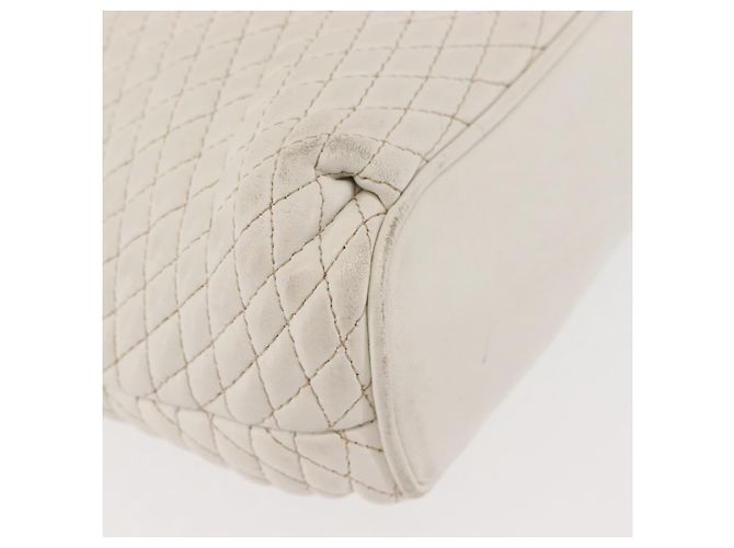 BALLY Borsa a Spalla a Catena in Pelle Bianca e Oro Auth BA5895 Bianco D'oro - vista 12