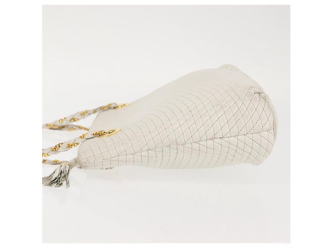 BALLY Borsa a Spalla a Catena in Pelle Bianca e Oro Auth BA5895 Bianco D'oro - vista 5