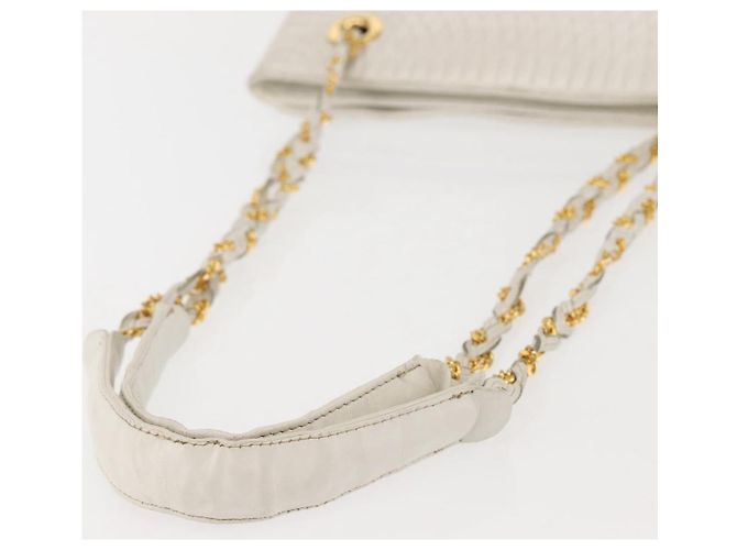 BALLY Borsa a Spalla a Catena in Pelle Bianca e Oro Auth BA5895 Bianco D'oro - vista 7