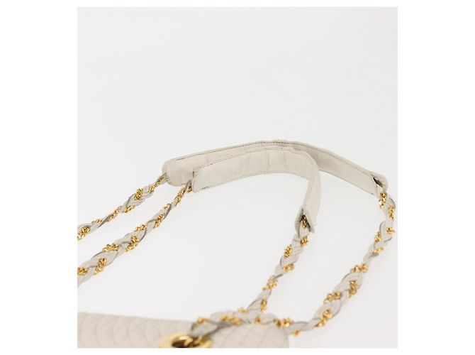 BALLY Borsa a Spalla a Catena in Pelle Bianca e Oro Auth BA5895 Bianco D'oro - vista 8