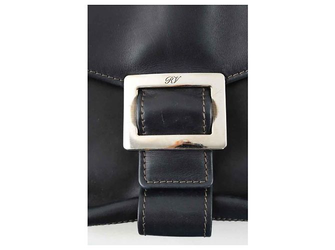 Roger Vivier Bolso de hombro de cuero negro - vista 2