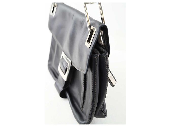 Roger Vivier Bolso de hombro de cuero negro - vista 3