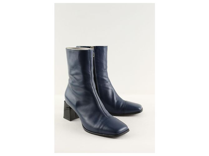 Carel Botas de couro azul - vista 2