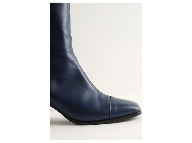 Carel Botas de couro azul - vista 4