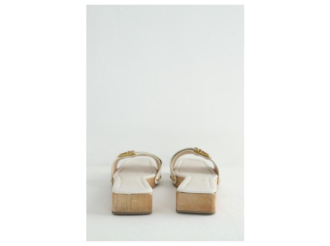 Jacquemus Les Tatanes white leather clogs - view 2