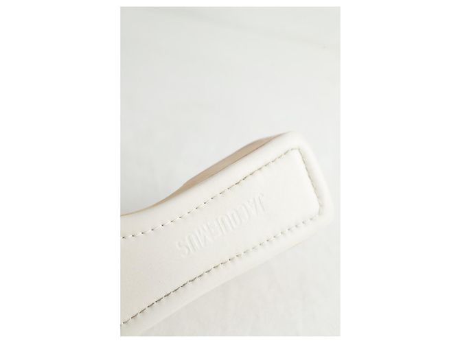 Jacquemus Les Tatanes white leather clogs - view 5