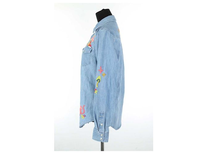 Mother Camisa de algodón azul - vista 3
