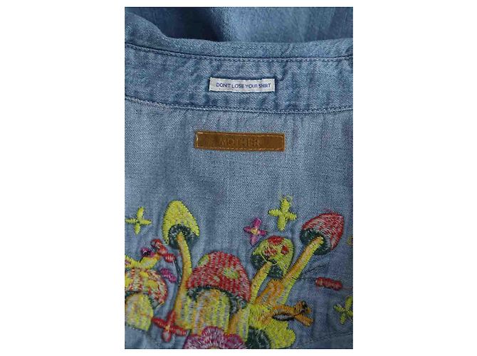 Mother Camisa de algodón azul - vista 5