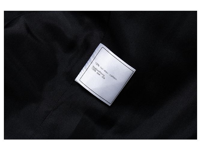 Schwarze gesteppte Lederjacke von Chanel 2006 - Ansicht 6