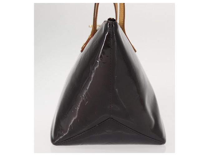 Borsa Louis Vuitton Bellevue Monogram Vernis GM Bordò - vista 3