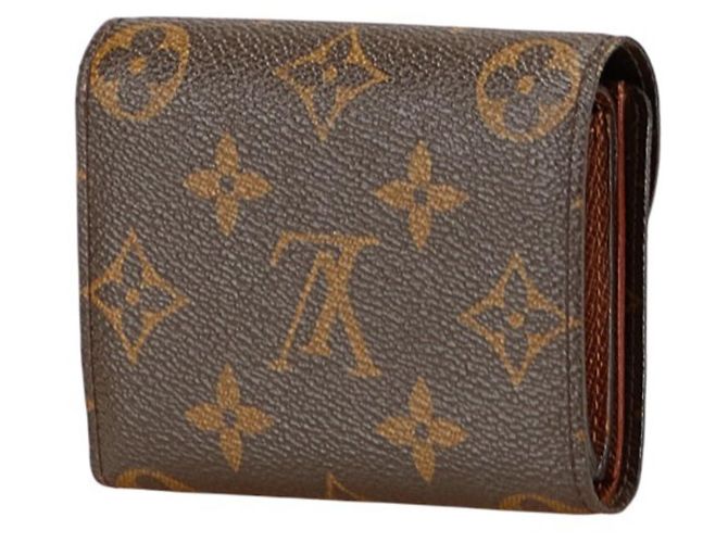 Billetera plegable Monogram Louis Vuitton en cuero marrón Castaño - vista 2