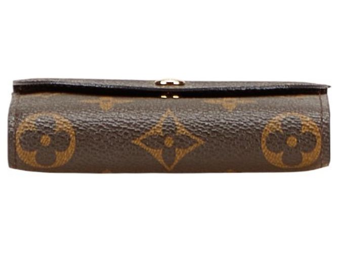 Billetera plegable Monogram Louis Vuitton en cuero marrón Castaño - vista 3