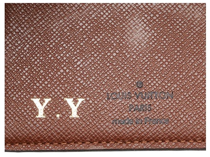 Billetera plegable Monogram Louis Vuitton en cuero marrón Castaño - vista 7
