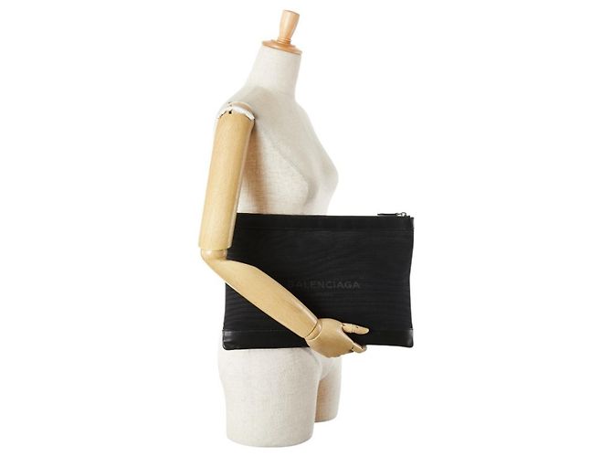 Borsa Clutch Balenciaga Navy Clip L Nero - vista 10