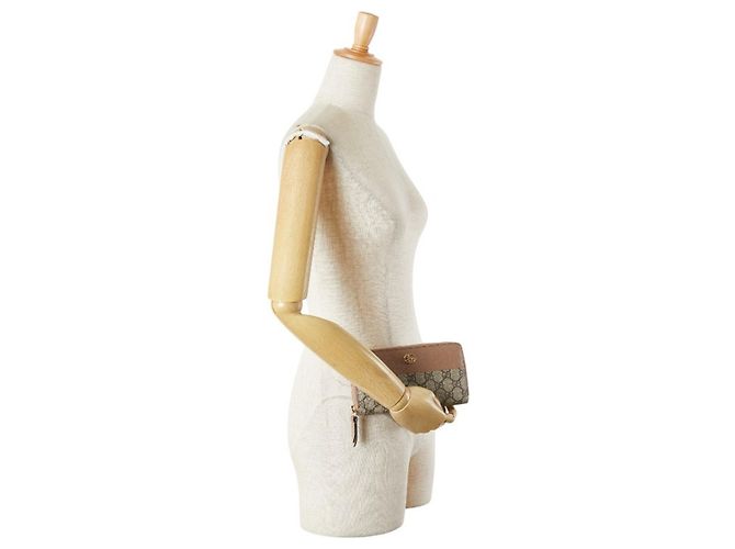 Portafoglio lungo con zip Gucci GG Marmont Beige - vista 11