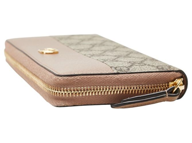 Portafoglio lungo con zip Gucci GG Marmont Beige - vista 4