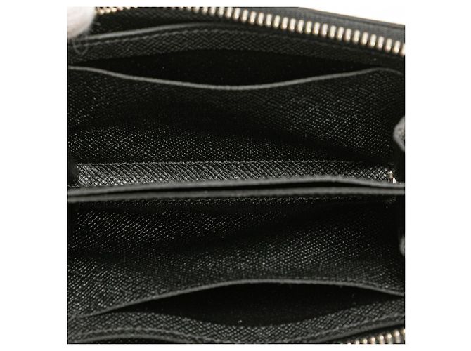 Porta-moedas Zippy em Taiga Louis Vuitton Preto Cinza - vista 8