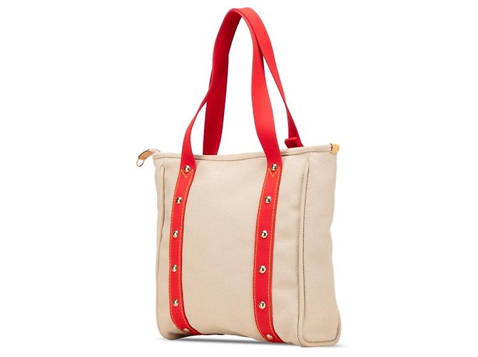 Louis Vuitton Antigua Cabas MM Tasche Rot Beige - Ansicht 2