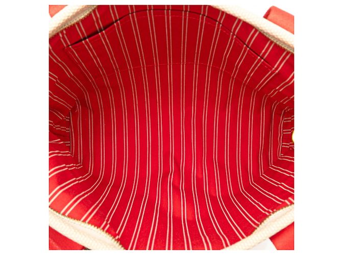 Louis Vuitton Antigua Cabas MM Tasche Rot Beige - Ansicht 7