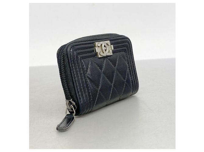 Boy Monedero de cuero negro Chanel - vista 2