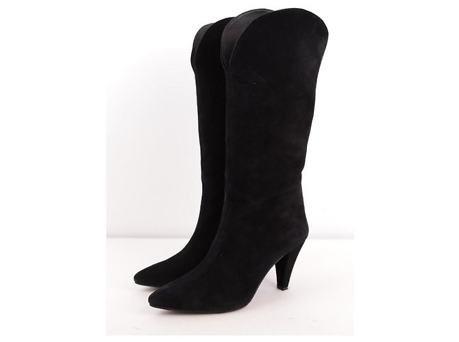 Anine Bing Botas de ante negras - vista 3