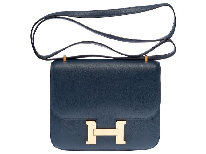 Hermès HERMES Constance Leder Tasche in Blau - 102895 - Ansicht 3