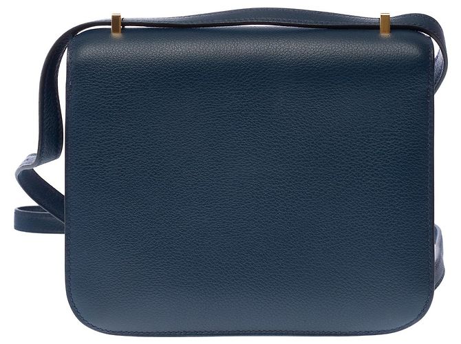 Hermès HERMES Constance Leder Tasche in Blau - 102895 - Ansicht 4