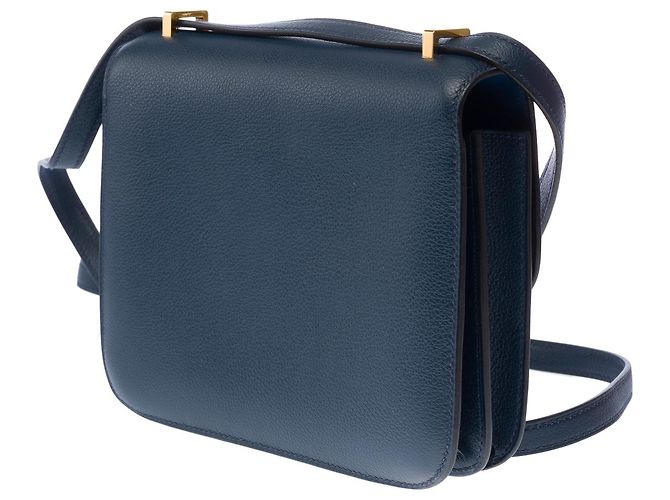 Hermès HERMES Constance Leder Tasche in Blau - 102895 - Ansicht 6