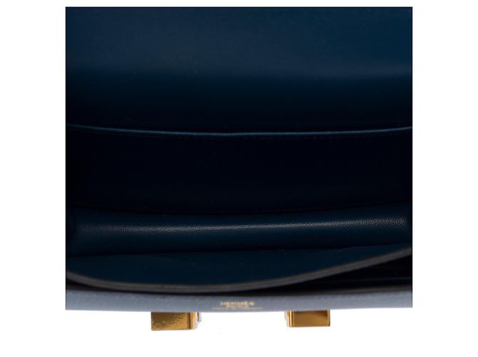 Hermès HERMES Constance Leder Tasche in Blau - 102895 - Ansicht 9