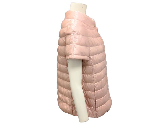 Chaqueta de plumas de nylon ultraligera Herno Greta rosa claro 2019 de manga corta - vista 2