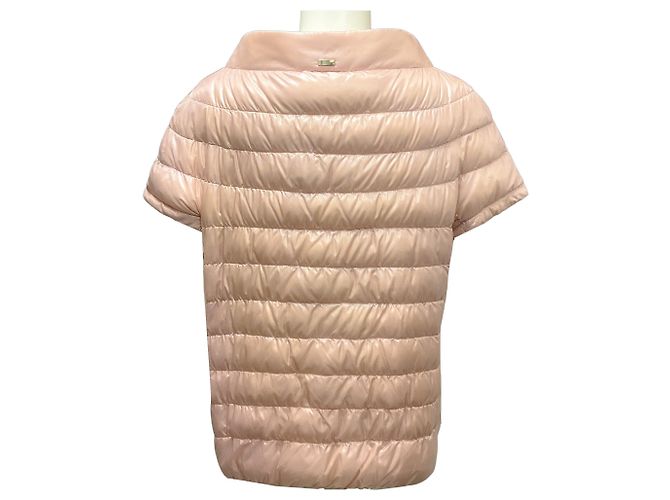 Chaqueta de plumas de nylon ultraligera Herno Greta rosa claro 2019 de manga corta - vista 3