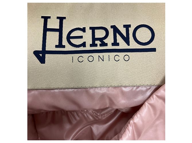 Chaqueta de plumas de nylon ultraligera Herno Greta rosa claro 2019 de manga corta - vista 4