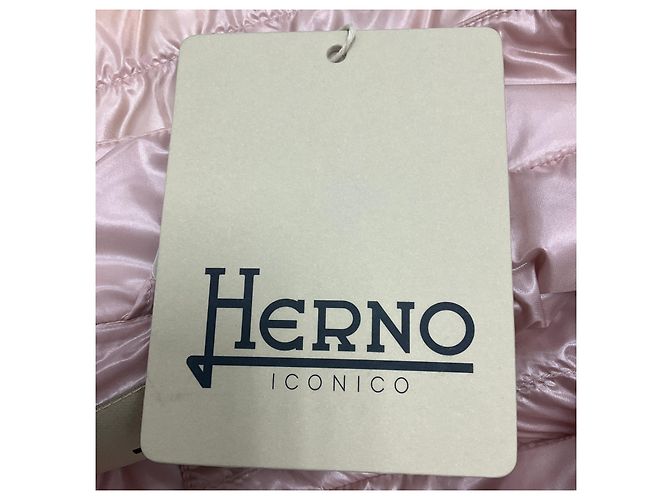 Chaqueta de plumas de nylon ultraligera Herno Greta rosa claro 2019 de manga corta - vista 6