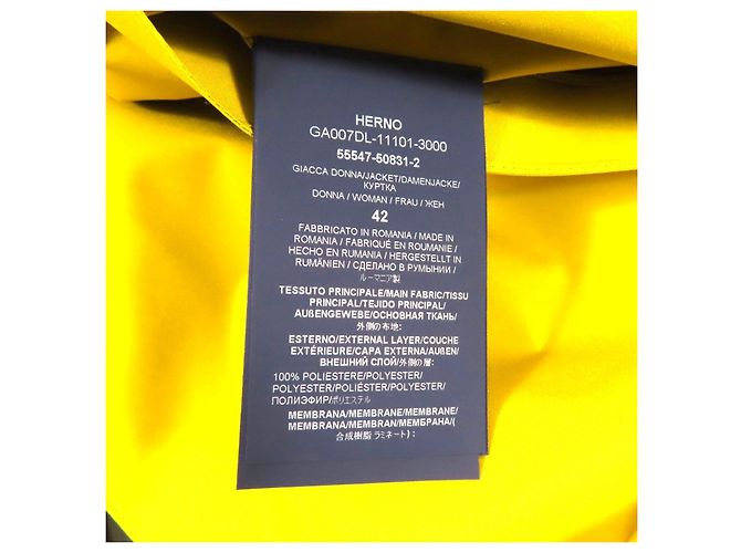 Autre Marque Chaqueta de Nylon GORE-TEX Herno Amarillo - vista 16