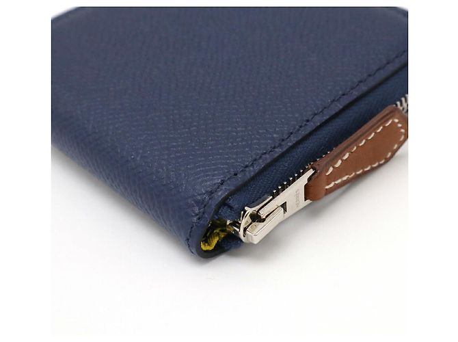 Monedero compacto mini de piel Epsom 'Azap Silk'In' de Hermès Azul - vista 3