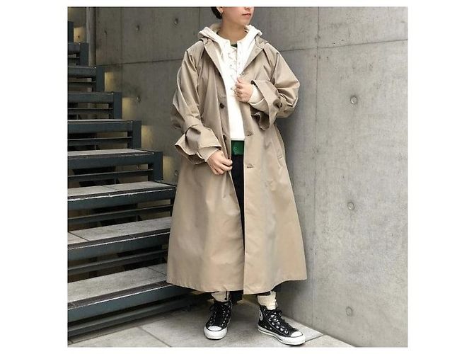 Autre Marque Abrigo de twill chambray BEAMS BOY Verde Caqui - vista 3