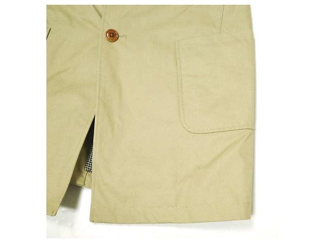 Autre Marque Abrigo de sarga de algodón Sanca × BEAMS BOY Beige - vista 4