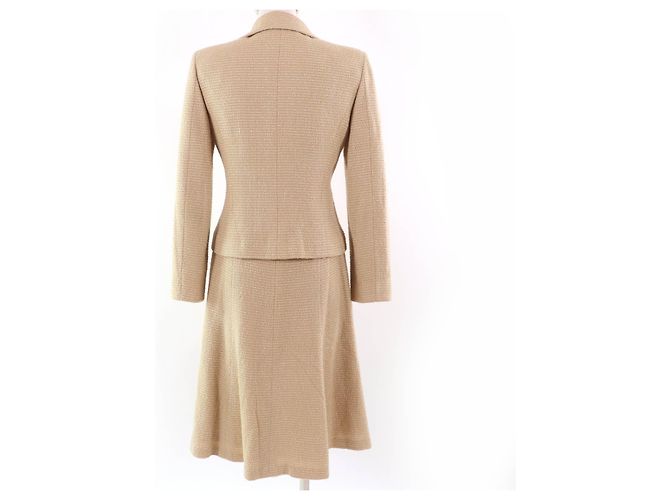 Conjunto de tweed de dos piezas COCO Mark de Chanel Beige - vista 3