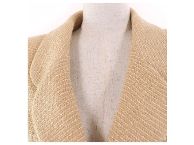 Conjunto de tweed de dos piezas COCO Mark de Chanel Beige - vista 4