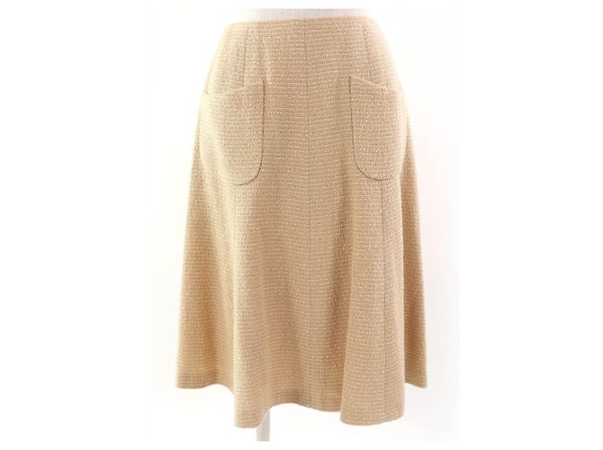 Conjunto de tweed de dos piezas COCO Mark de Chanel Beige - vista 6